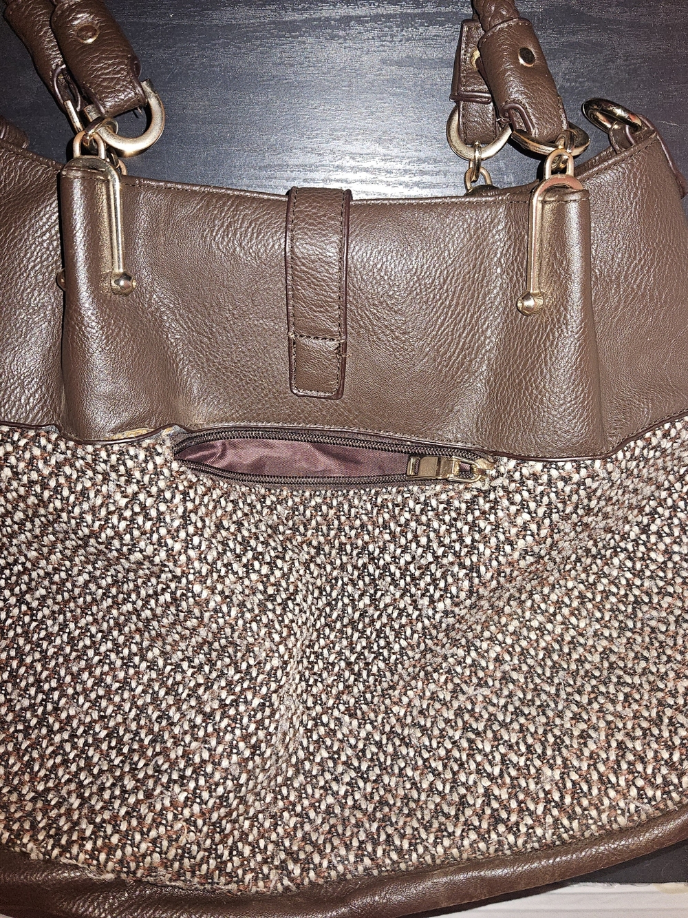 black rivet Brown & Pink Shoulder Bag